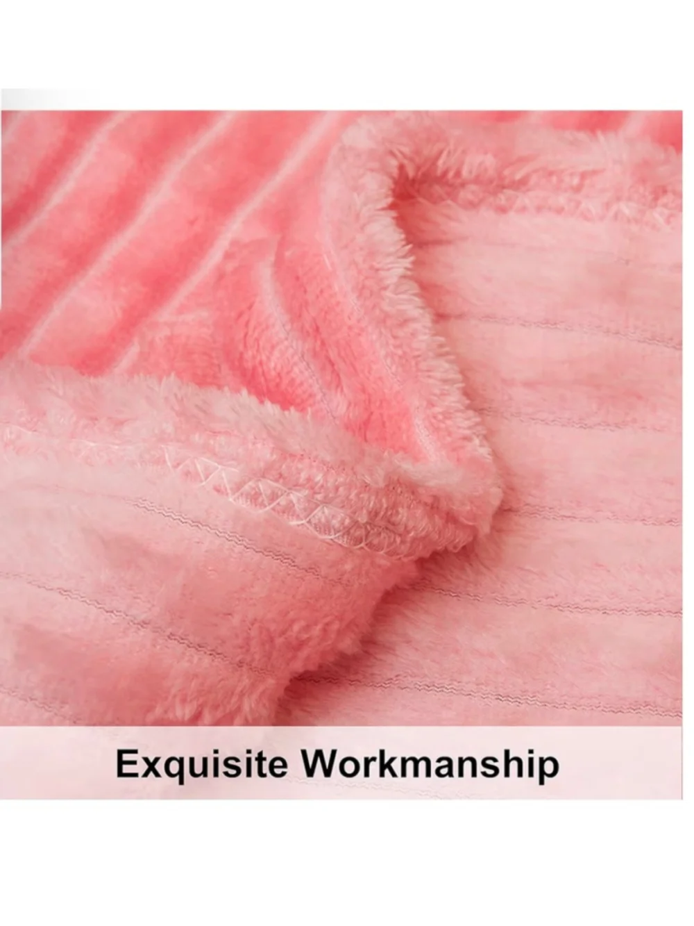 NEW Pink Fuzzy Toddler Blanket Fluffy Lightweight 27”x40”